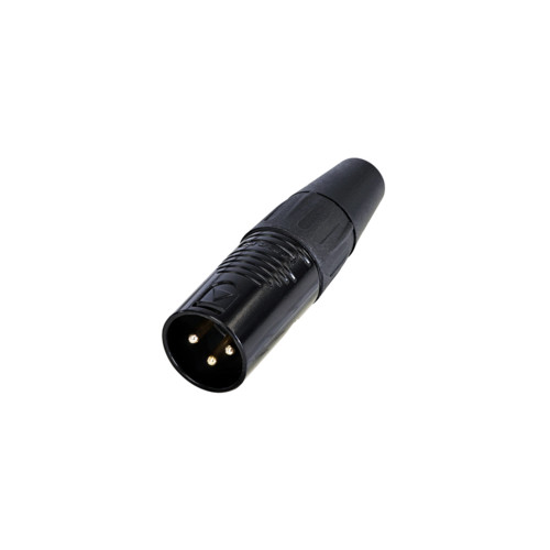 Rean RC3M-B кабельный разъем XLR "папа" 3-контакта, черненый корпус, золоченые контакты Rean RC3M-B кабельный разъем XLR "папа" 3-контакта, черненый корпус, золоченые контакты
