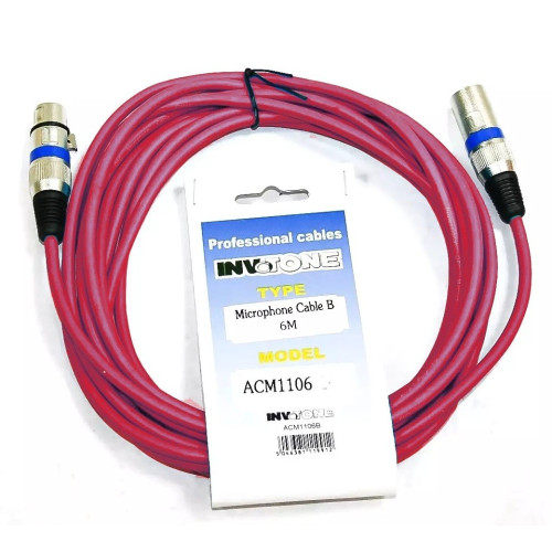 Invotone ACM1106R микрофонный кабель, 6 метров, красный Invotone ACM1106R микрофонный кабель, 6 метров, красный