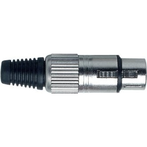 Proel XLR5FVPRO разъем "XLR - мама", цвет никель, черное кольцо-маркер Proel XLR5FVPRO разъем "XLR - мама", цвет никель, черное кольцо-маркер
