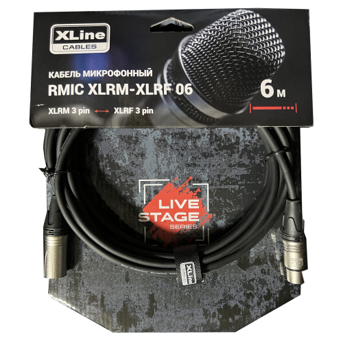 Xline Cables RMIC XLRM-XLRF 06 кабель микрофонный XLR 3 pin male - XLR 3 pin female длина 6м Xline Cables RMIC XLRM-XLRF 06 кабель микрофонный XLR 3 pin male - XLR 3 pin female длина 6м