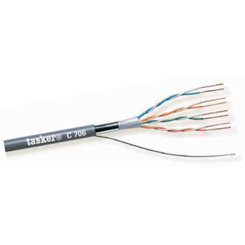 Tasker C706 экранированная витая пара категории 5E FTP 4x2x24 AWG Tasker C706 экранированная витая пара категории 5E FTP 4x2x24 AWG
