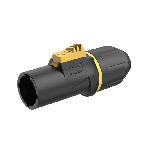 Roxtone RAC3MWP yellow ring разъем кабельный powercon, пыле и влаго защищенный (IP65), цвет черный с желтым кольцом Roxtone RAC3MWP yellow ring разъем кабельный powercon, пыле и влаго защищенный (IP65), цвет черный с желтым кольцом