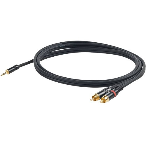 Proel CHLP215LU3 сценический кабель, Jack 3.5 мм стерео <-> 2хRCA male, длина 3 метра Proel CHLP215LU3 сценический кабель, Jack 3.5 мм стерео <-> 2хRCA male, длина 3 метра