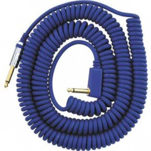 VOX Vintage Coiled Cable VCC-90BL гитарный кабель, синий VOX Vintage Coiled Cable VCC-90BL гитарный кабель, синий