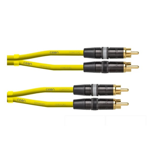 Cordial CEON DJ RCA 1.5 Y аудио кабель, длина 1.5 метра, цвет жёлтый Cordial CEON DJ RCA 1.5 Y аудио кабель, длина 1.5 метра, цвет жёлтый