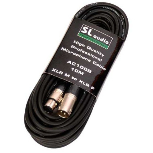 SL-Audio AC100B микрофонный кабель 10 метров, черный SL-Audio AC100B микрофонный кабель 10 метров, черный