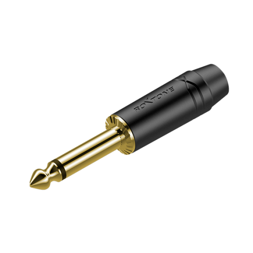 Roxtone RJ2PP-NS-BG разъем jack 1/4" моно, максимальный диаметр кабеля 6.5 мм, цвет черный Roxtone RJ2PP-NS-BG разъем jack 1/4" моно, максимальный диаметр кабеля 6.5 мм, цвет черный