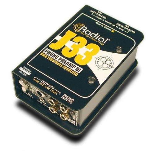 Radial J33 директ бокс для винила, 2 RCA вход , 2 RCA выход, 2 XLR выход , стерео джек и миниджек выход Radial J33 директ бокс для винила, 2 RCA вход , 2 RCA выход, 2 XLR выход , стерео джек и миниджек выход