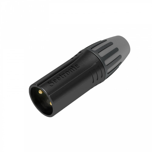 Seetronic SCMM3-BG кабельный разъем XLR 3-контакта "папа", чёрный, позолоченные контакты Seetronic SCMM3-BG кабельный разъем XLR 3-контакта "папа", чёрный, позолоченные контакты