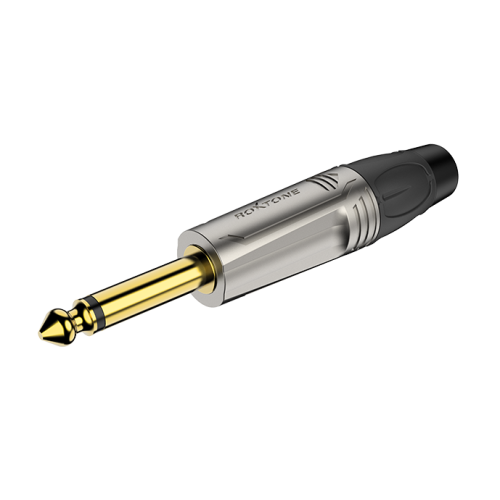 Roxtone RJ2P-NG разъем jack 1/4" моно, цвет серебро