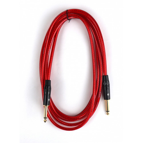 AuraSonics J63J63-3TRD гитарный кабель, длина 3 метра, цвет прозрачный красный AuraSonics J63J63-3TRD гитарный кабель, длина 3 метра, цвет прозрачный красный