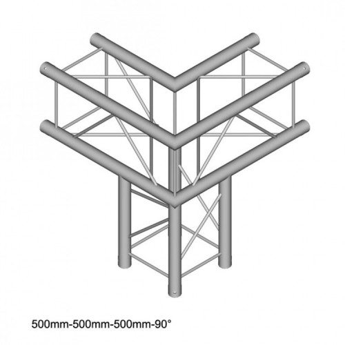 Dura Truss DT 24 C30 узел стыковочный 3-х лучевой, 90 градусов, сечение 220 х 220 мм, длина сторон 50 см Dura Truss DT 24 C30 узел стыковочный 3-х лучевой, 90 градусов, сечение 220 х 220 мм, длина сторон 50 см