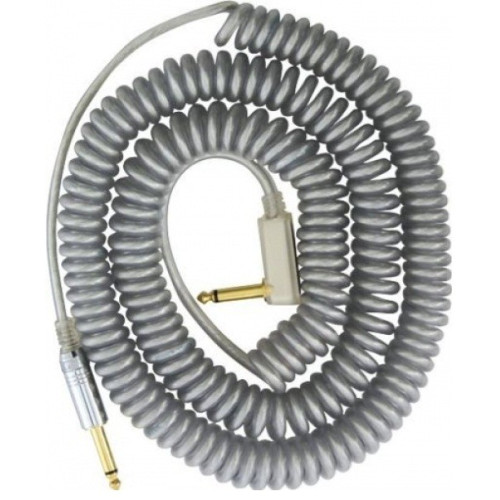 VOX Vintage Coiled Cable VCC-90SL гитарный кабель, цвет серебристый VOX Vintage Coiled Cable VCC-90SL гитарный кабель, цвет серебристый