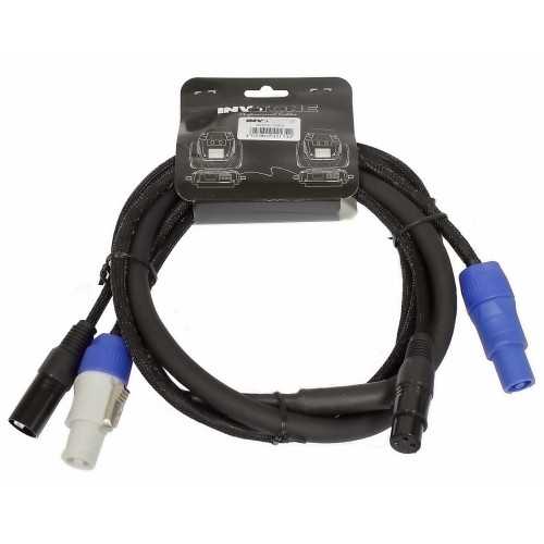 Invotone ADPC1002 кабель смежный PowerCon in/out - XLR DMX in/out, 2 метра Invotone ADPC1002 кабель смежный PowerCon in/out - XLR DMX in/out, 2 метра