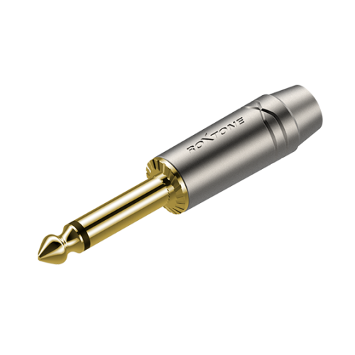 Roxtone RJ2PP-NS-NG разъем jack 1/4" моно, максимальный диаметр кабеля 6.5 мм, цвет серебряный Roxtone RJ2PP-NS-NG разъем jack 1/4" моно, максимальный диаметр кабеля 6.5 мм, цвет серебряный