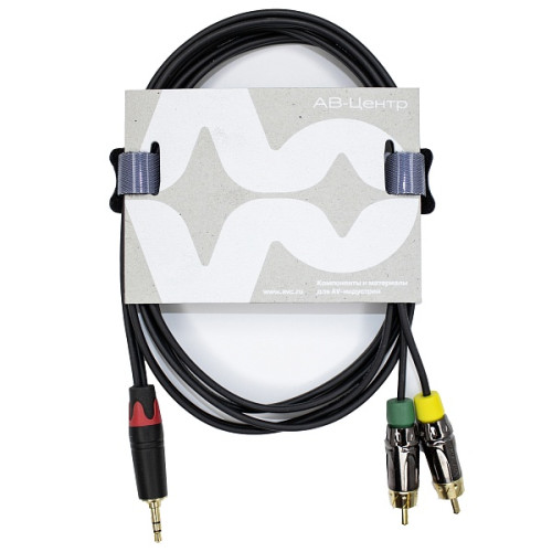 AVCLINK Cable-923/3 кабель аудио Jack 3.5 (Stereo) - 2 х RCA, длина 3 метра AVCLINK Cable-923/3 кабель аудио Jack 3.5 (Stereo) - 2 х RCA, длина 3 метра