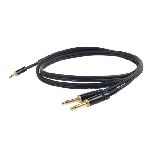 Proel CHLP170LU3 сценический инструментальный кабель, 2xJack 6.3 мм <-> 3.5 Jack стерео, длина 3 метра Proel CHLP170LU3 сценический инструментальный кабель, 2xJack 6.3 мм <-> 3.5 Jack стерео, длина 3 метра