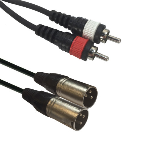 American DJ AC-2XM-2RM/1,5 2x XLR male/2 x RCA 1,5m кабель двойной, XLR(M) - RCA, длина 1.5 метров American DJ AC-2XM-2RM/1,5 2x XLR male/2 x RCA 1,5m кабель двойной, XLR(M) - RCA, длина 1.5 метров