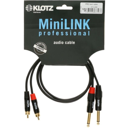 Klotz KT-CJ090 кабель межкомпонентный 2 RCA - 2 Jack, длина 90 см Klotz KT-CJ090 кабель межкомпонентный 2 RCA - 2 Jack, длина 90 см