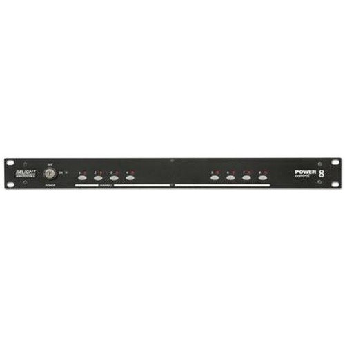Imlight Power control-8 пульт управления электроприводами силовых автоматов, высота 1U Imlight Power control-8 пульт управления электроприводами силовых автоматов, высота 1U