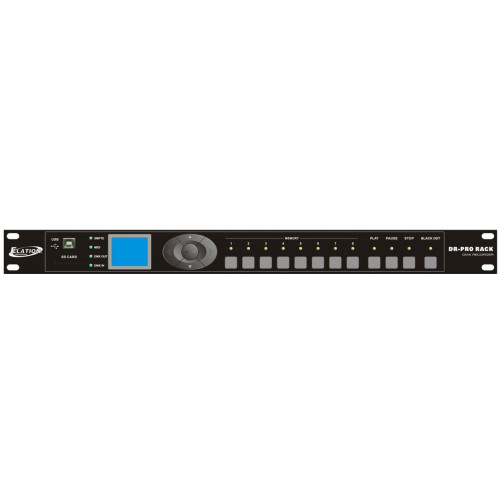 Elation DR-Pro Rack устройство записи/воспроизведения, работающее через протокол DMX-512 Elation DR-Pro Rack устройство записи/воспроизведения, работающее через протокол DMX-512