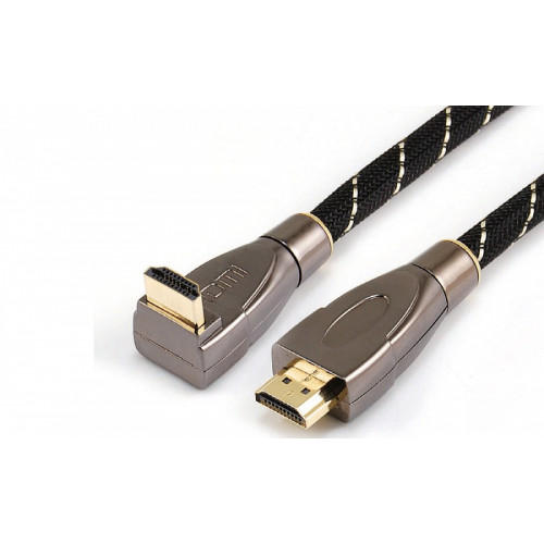 Wize WAVC-HDMIRA-5M кабель HDMI 5 м., v.2.0, 19M/19M, 4K/60 Hz 4:4:4, 26 AWG, HDCP 1.4, HDCP 2.2, Ethernet, позол.угловой разъем, экран, черный, пакет Wize WAVC-HDMIRA-5M кабель HDMI 5 м., v.2.0, 19M/19M, 4K/60 Hz 4:4:4, 26 AWG, HDCP 1.4, HDCP 2.2, Ethernet, позол.угловой разъем, экран, черный, пакет