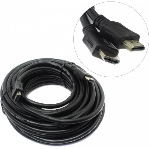 Wize C-HM-HM-10M кабель HDMI , 10 м, v.2.0, 19M/19M, позол.разъемы, экран, черный, пакет Wize C-HM-HM-10M кабель HDMI , 10 м, v.2.0, 19M/19M, позол.разъемы, экран, черный, пакет