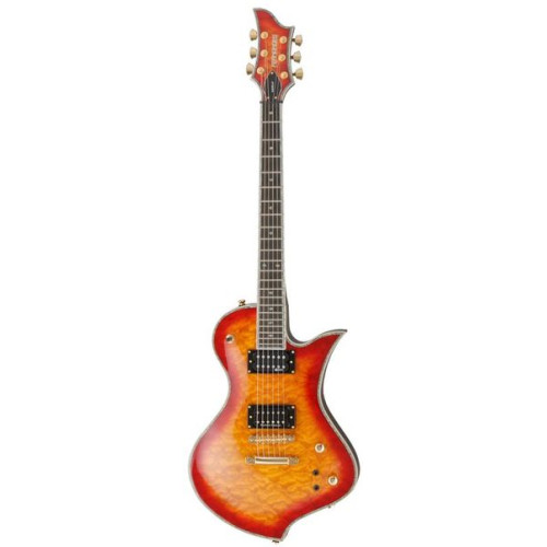 Fernandes RVLE(08)CS электрогитара Ravelle Elite с кейсом FMC-M, Cherry Sunburst Fernandes RVLE(08)CS электрогитара Ravelle Elite с кейсом FMC-M, Cherry Sunburst