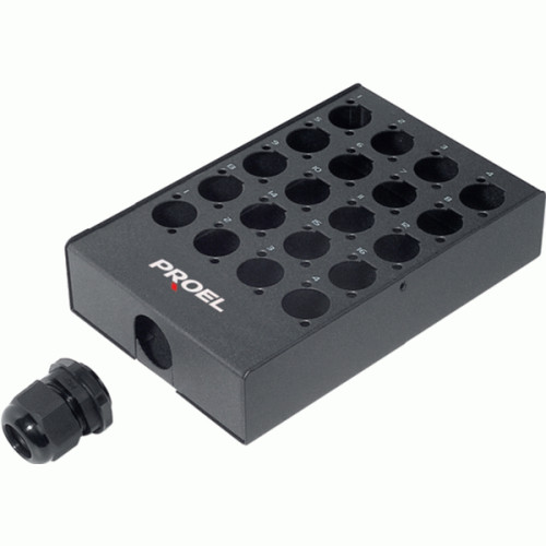 Proel 95EBN20F - коробка сценическя 20 отверстий под XLR, рез. ножки Proel 95EBN20F - коробка сценическя 20 отверстий под XLR, рез. ножки