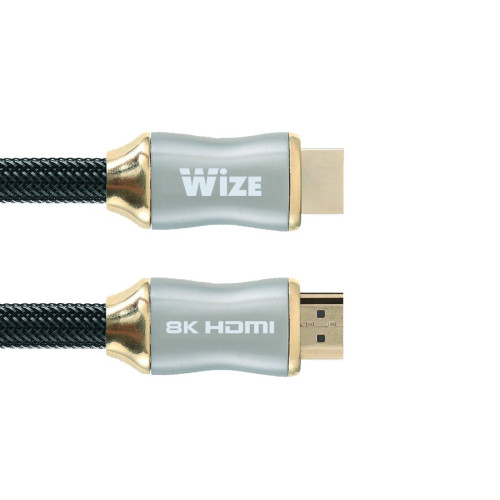 Wize WAVC-HDMI8K-5M кабель HDMI 5 м, v.2.1, 19M/19M, 8K/120Hz/60Hz, 4K/144Hz/120Hz 4:4:4, eARC, HDCP 2.3/EDID/ HEC/CEC/ DDC, 26 AWG, ультравысокоскоростной, позол.разъемы, 24 карат, черный, пакет Wize WAVC-HDMI8K-5M кабель HDMI 5 м, v.2.1, 19M/19M, 8K/120Hz/60Hz, 4K/144Hz/120Hz 4:4:4, eARC, HDCP 2.3/EDID/ HEC/CEC/ DDC, 26 AWG, ультравысокоскоростной, позол.разъемы, 24 карат, черный, пакет