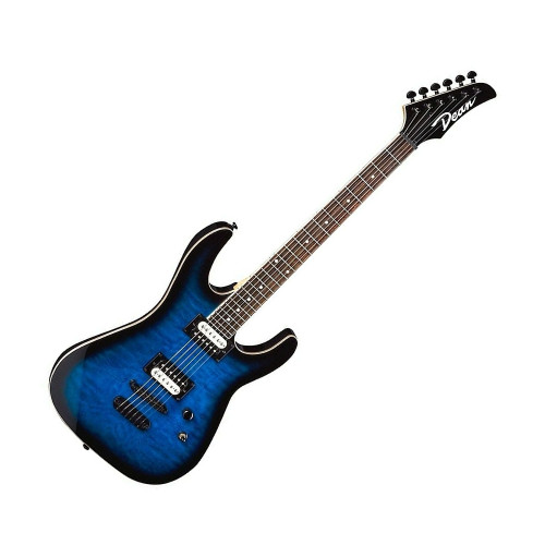 Dean MDX QM TBB электрогитара, тип Superstrat, 22 лада, 25 1/2' (648 мм), 1V+1T+3WT, синий бёрст Dean MDX QM TBB электрогитара, тип Superstrat, 22 лада, 25 1/2' (648 мм), 1V+1T+3WT, синий бёрст