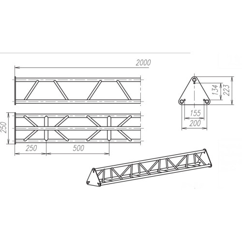 Imlight T2000-28 ALUMINIUM TRIANGLE TRUSSING SECTI Imlight T2000-28 ALUMINIUM TRIANGLE TRUSSING SECTI