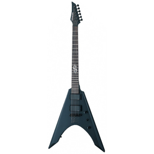 Fernandes V-RATTLE SNAKE BLK электрогитара Vortex 21л., EMG81/85, Tune-o-Matic(струны сквозь корпус Fernandes V-RATTLE SNAKE BLK электрогитара Vortex 21л., EMG81/85, Tune-o-Matic(струны сквозь корпус